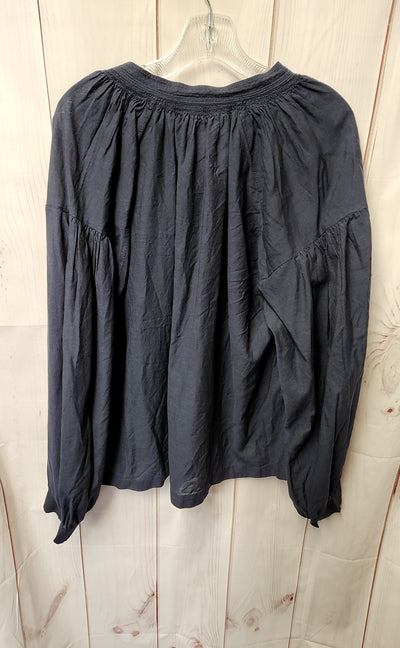 Madewell Women's Size L Navy Long Sleeve Top