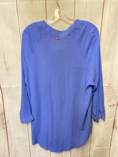 Raisins Women's Size S Blue 3/4 Sleeve Top