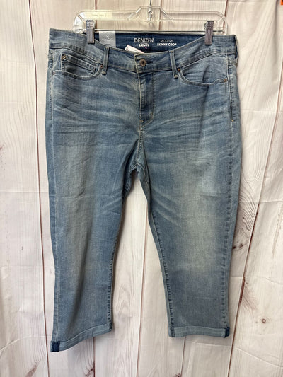 NWT Denizen Levis Women's Size 34 (18/1X) Blue Jeans Modern Skinny Crop