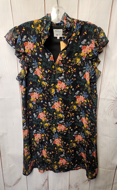 Madewell Women's Size 4 Black Floral Dress