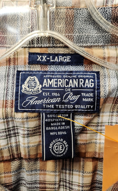 American Eagle Men's Size XXL Brown Shirt