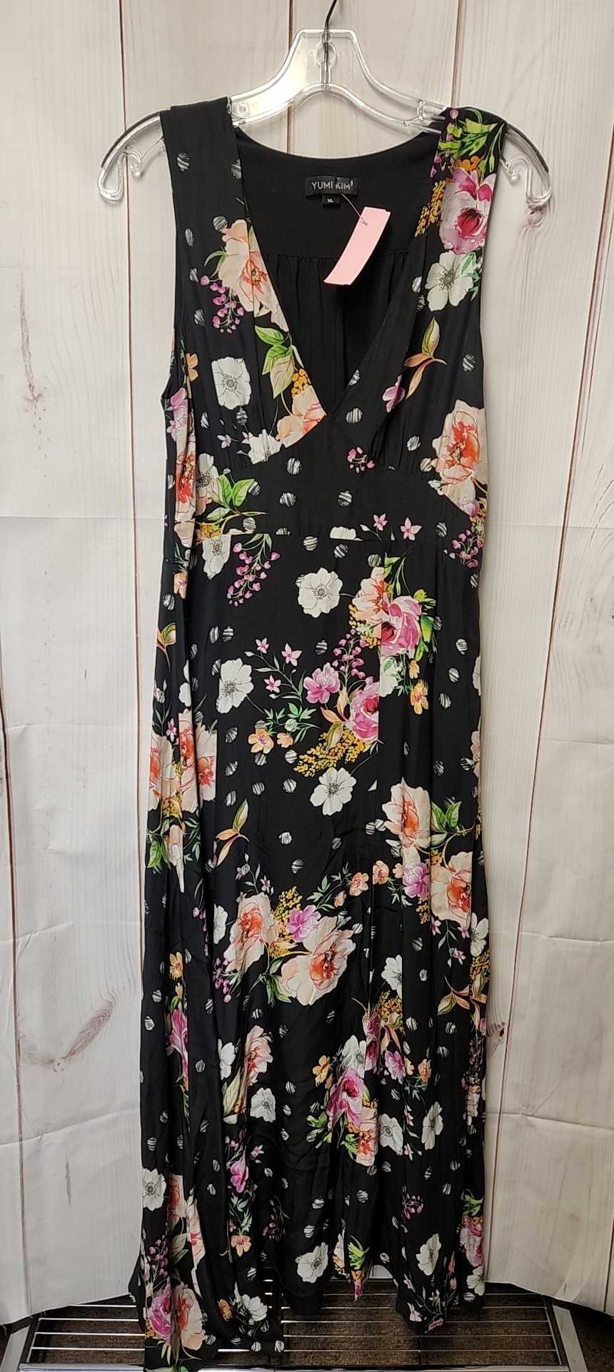 Yumi Kim Women's Size XL Black Floral Dress