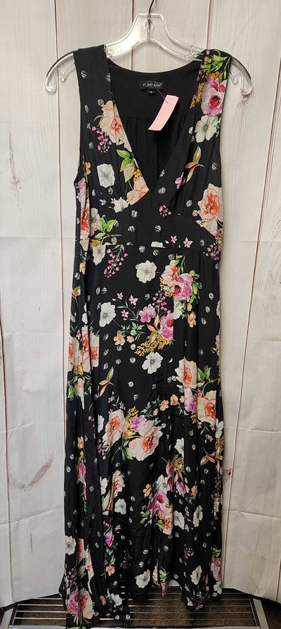 Yumi Kim Women's Size XL Black Floral Dress