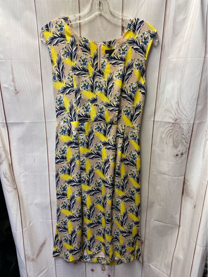 J Crew Women's Size 4 Beige Floral Dress