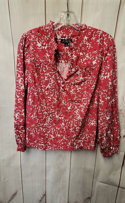 J Crew Women's Size XS Pink Floral Long Sleeve Top