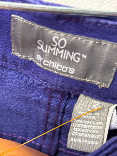 Chico's Women's Size 33 = US 16 Purple Jeans
