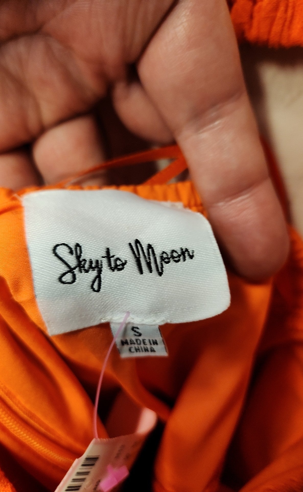 Sky to Moon Women's Size S Orange Dress