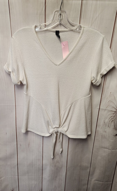 Alya Women's Size XS White Short Sleeve Top