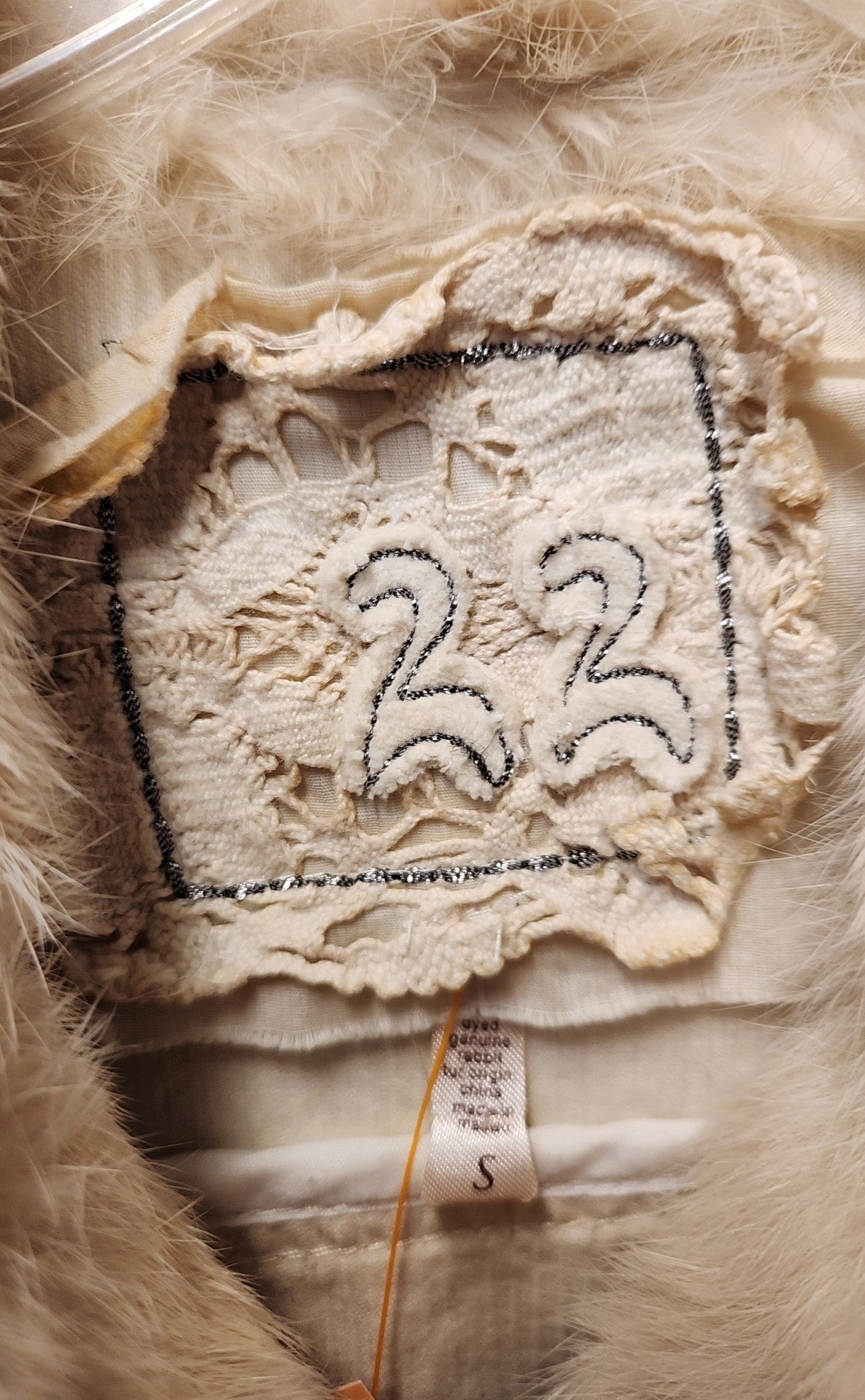 22 Women's Size S Cream Corduroy Jacket