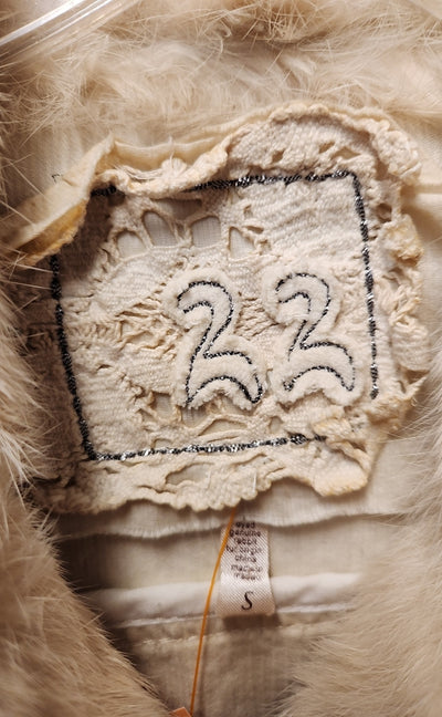 22 Women's Size S Cream Corduroy Jacket