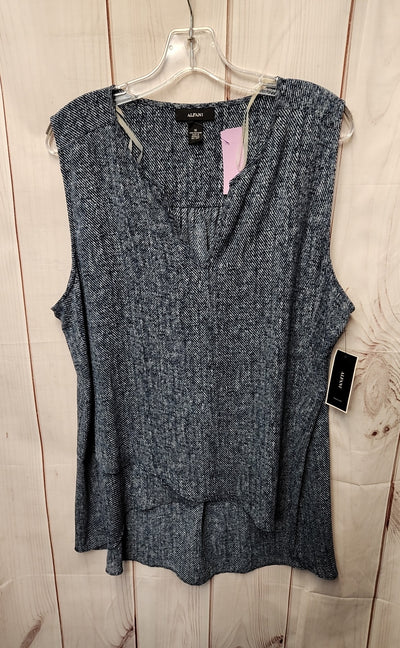 NWT Apt 9 Women's Size 16 Blue Sleeveless Top