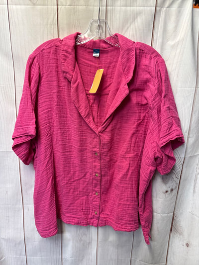 Old Navy Women's Size XXL Pink Short Sleeve Top