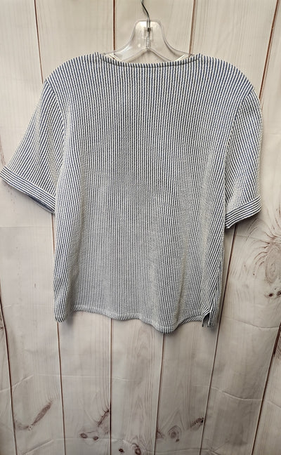 Joan Rivers Women's Size S Blue Short Sleeve Top