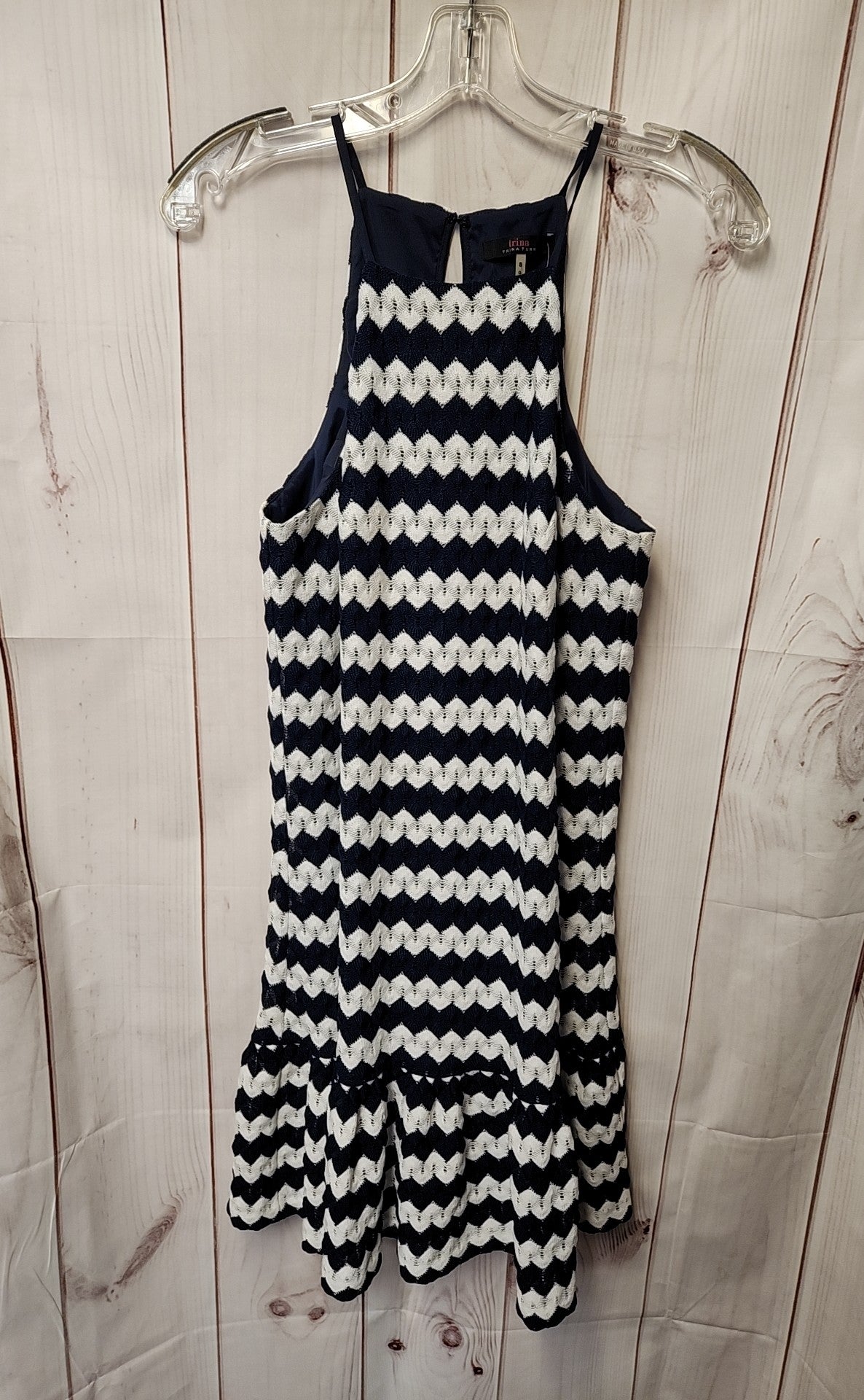 Trina Turk Women's Size S Navy & White Dress