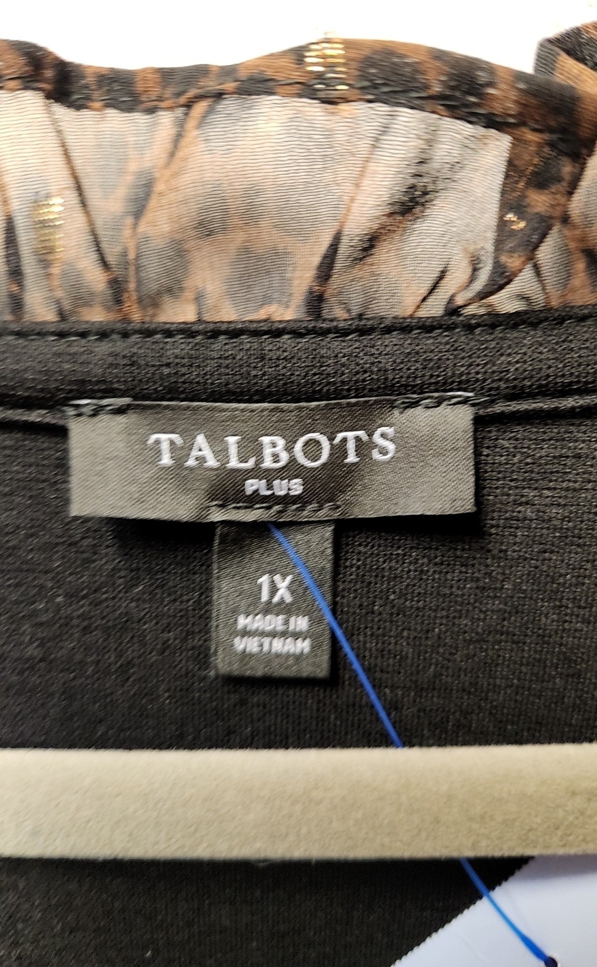 Talbots Women's Size 1X Black Long Sleeve Top