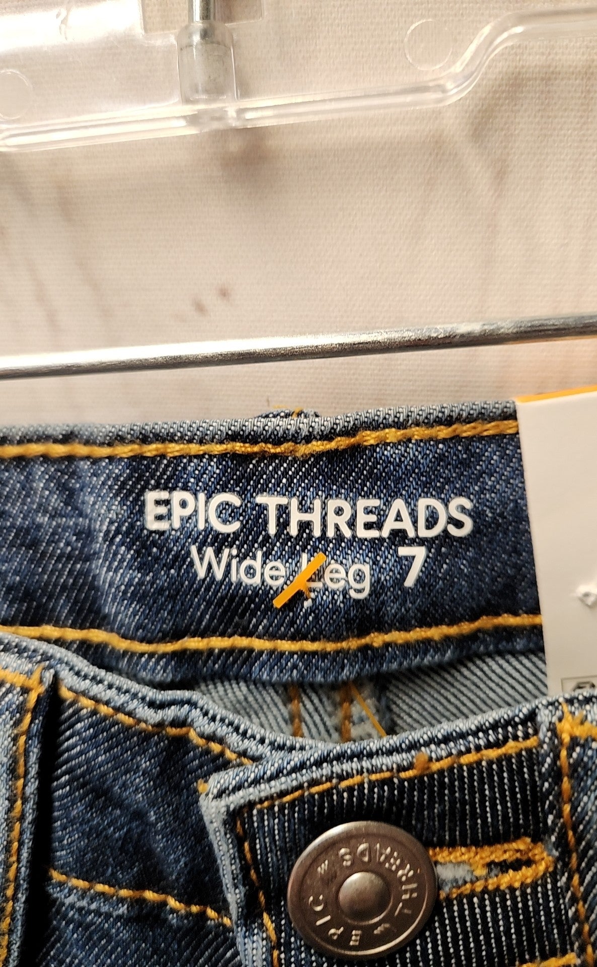 NWT Epic Threads Girl's Size 7 Blue Jeans Wide Leg