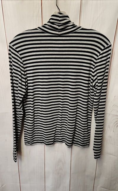 Chico's Women's Size 0 = US S Black & Gray Long Sleeve Top