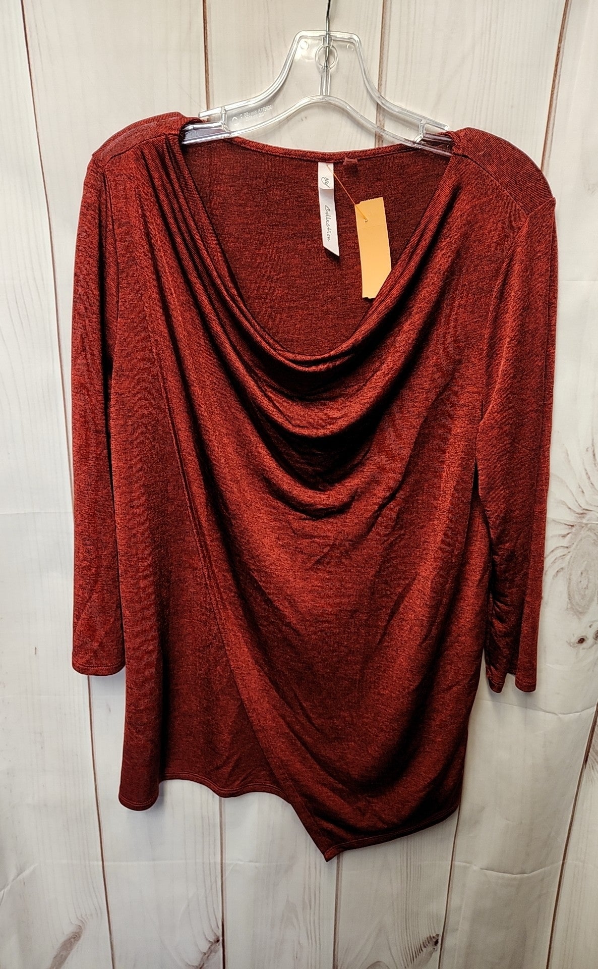 NY Collection Women's Size L Rainbow 3/4 Sleeve Top