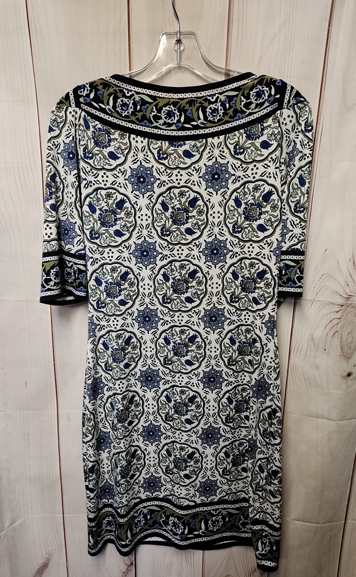 Max Studio Women's Size M White & Blue Dress