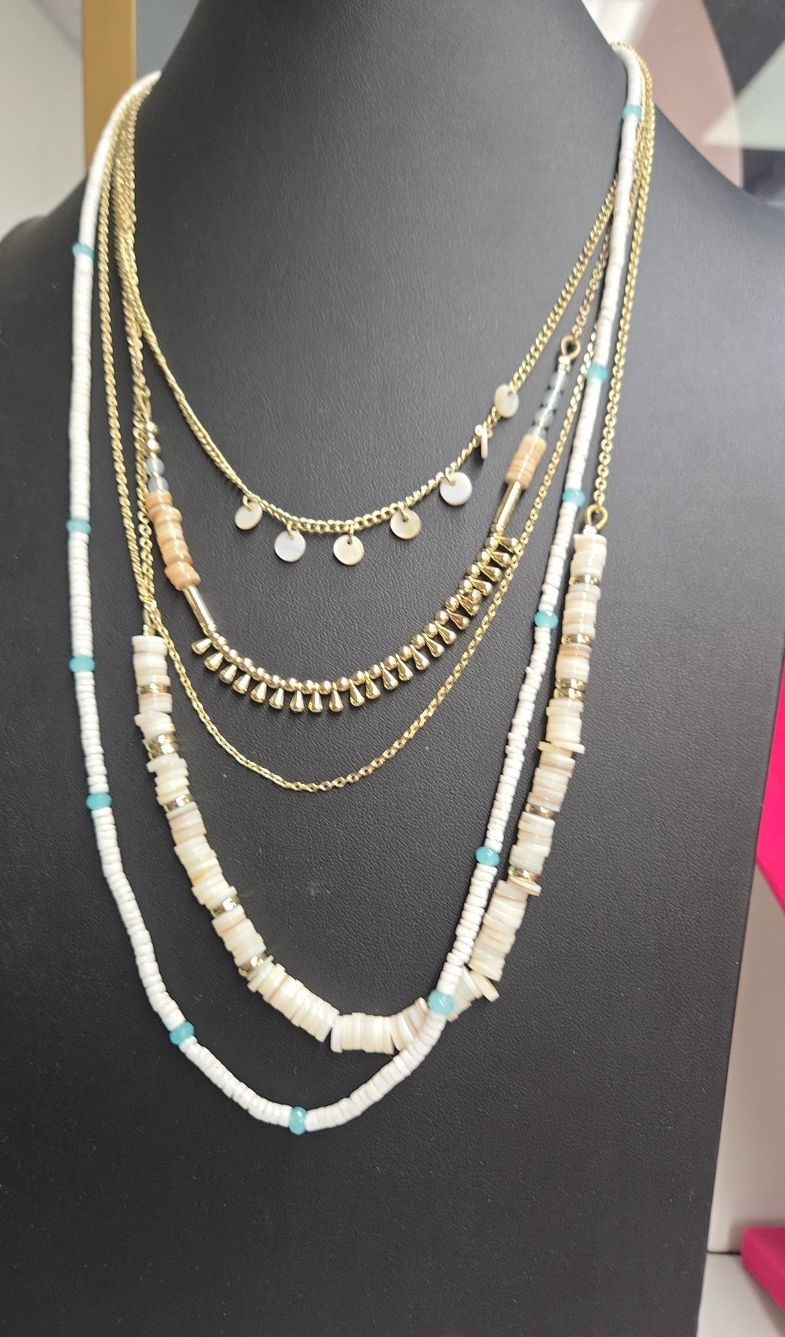 NWT Multi-Strand Talbots White Beaded Necklace