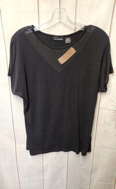 Tahari Women's Size S Black Short Sleeve Top