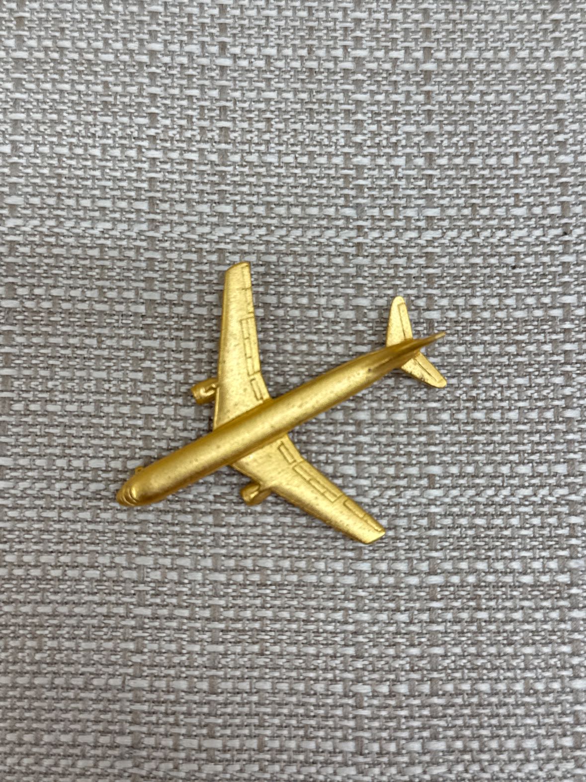 Napier Signed Gold Airplane Brooch Pin