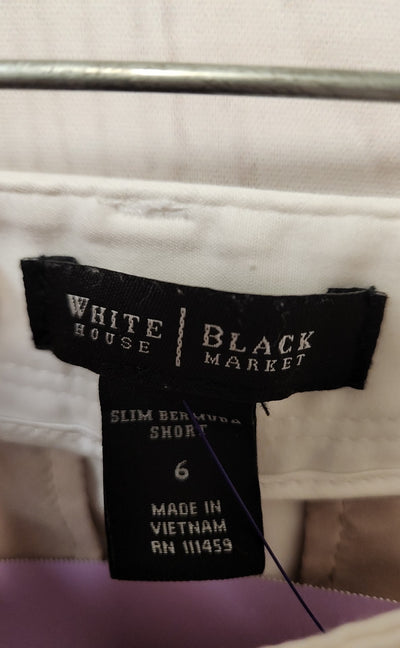 White House Black Market Women's Size 6 White Slim Bermuda Shorts