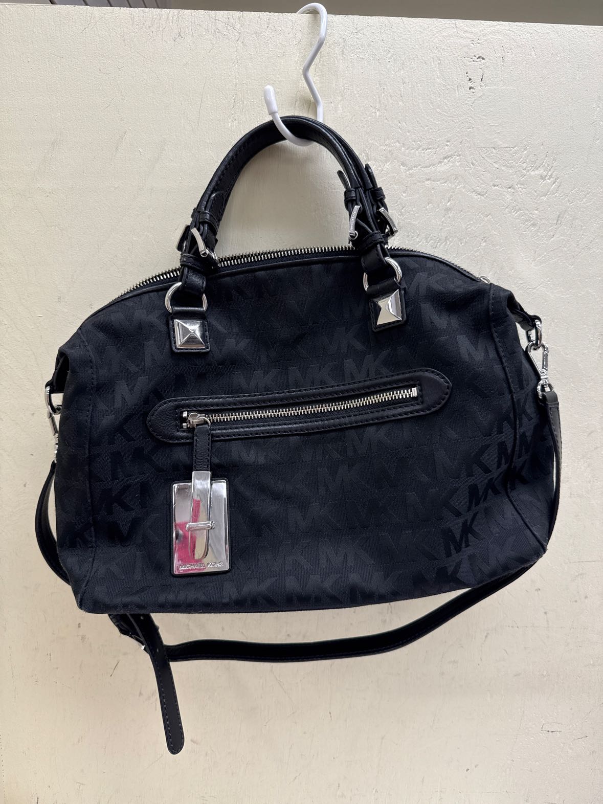 Michael Kors Black Signature Canvas Purse Bag