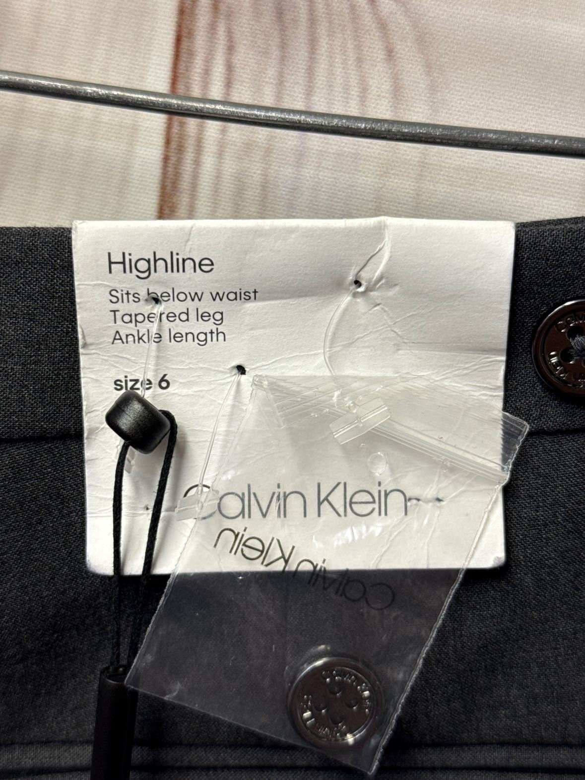 NWT Calvin Klein Women's Size 6 Gray Pants Highline