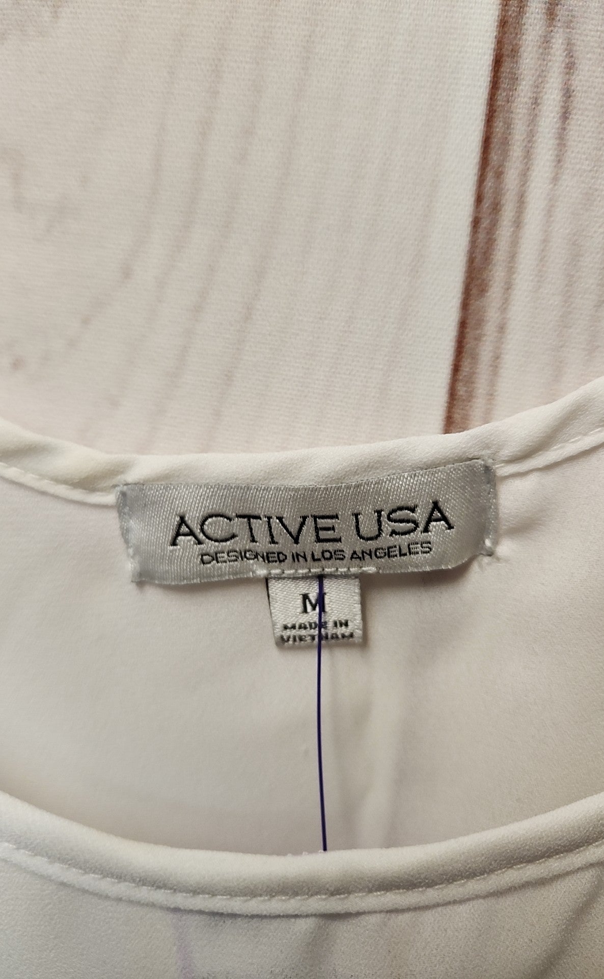 Active USA Women's Size M White Sleeveless Top