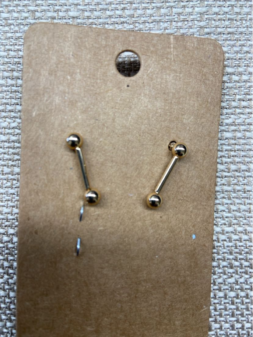 Gold Bar Earrings
