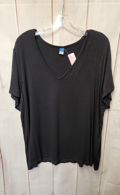 Old Navy Women's Size XXL Black Short Sleeve Top