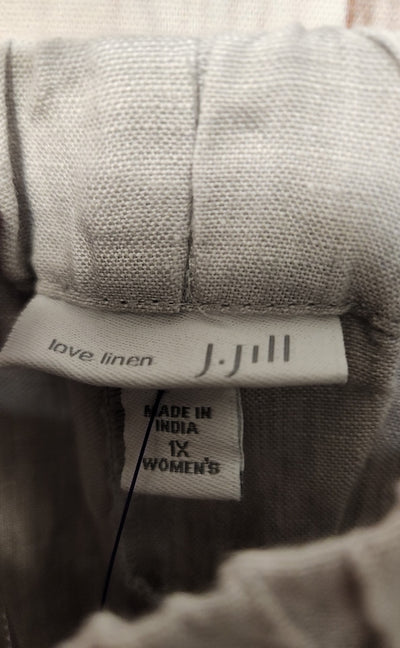 J Jill Women's Size 1X Gray Linen Pants