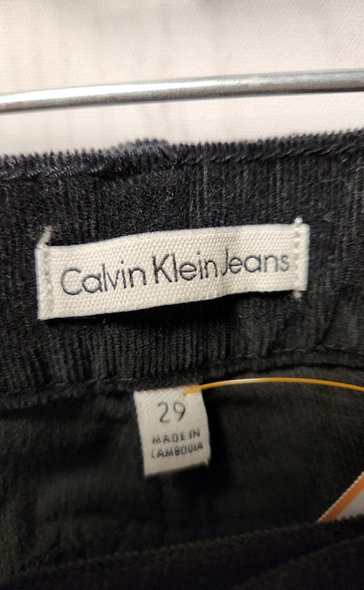 Calvin Klein Women's Size 29 (7-8) Black Corduroy Pants