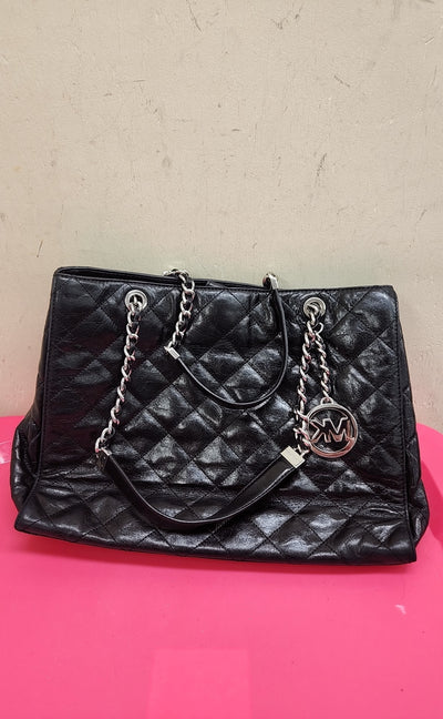 Michael Kors Black Leather Quilted Purse