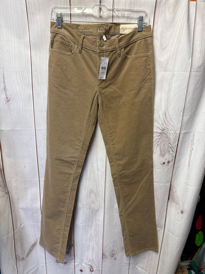 NWT Loft Women's Size 28 (5-6) Tan Corduroy Pants Modern Straight