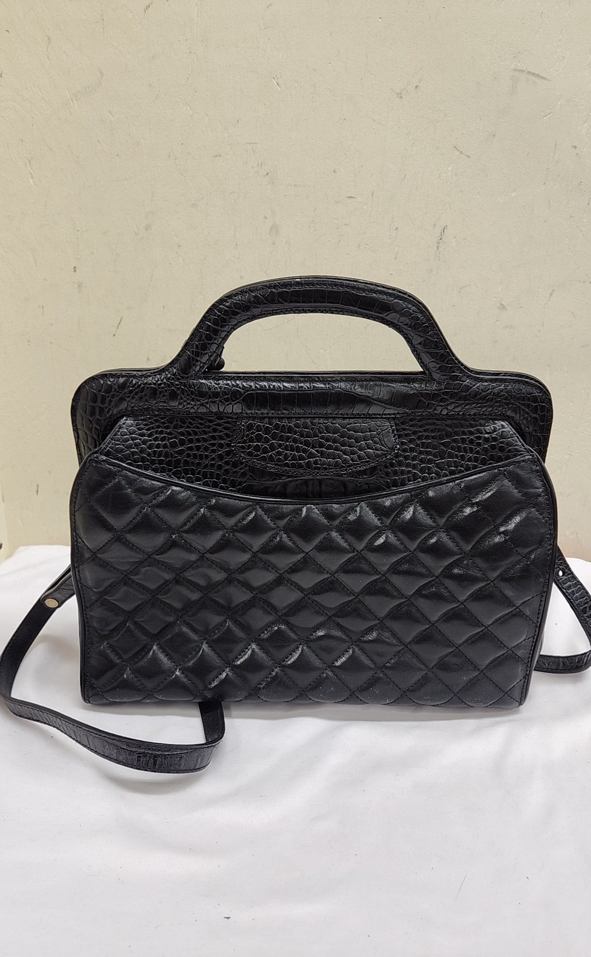 Brahmin Black Leather Purse Bag