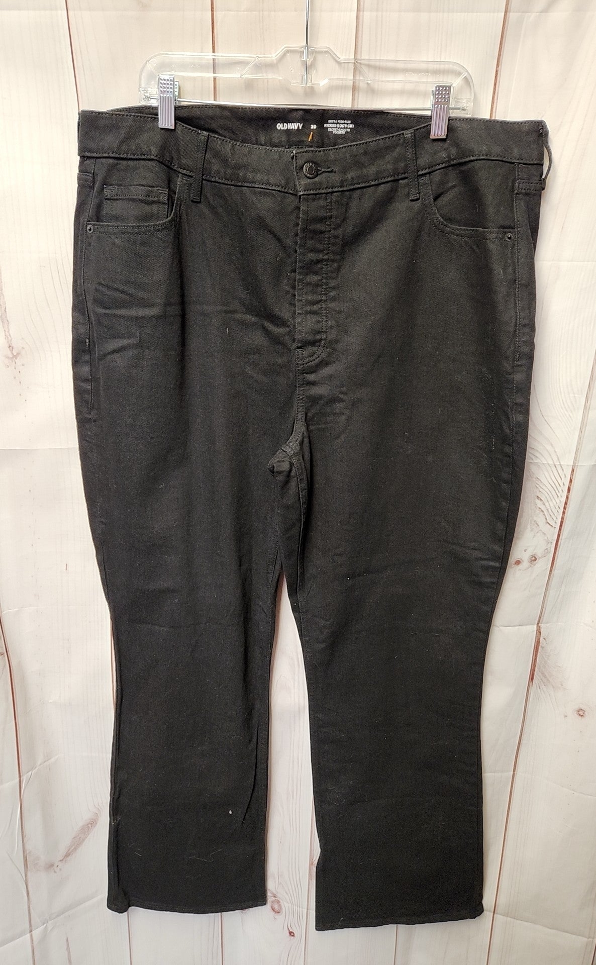 Old Navy Women's Size 20 Black Jeans Extra High Rise Kicker Boot-cut