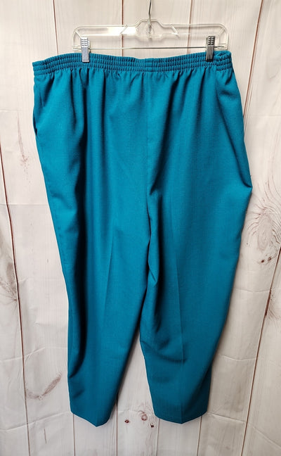 Alfred Dunner Women's Size 22 Teal Pants