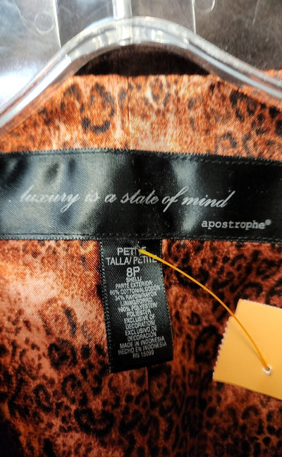 Apostrophe Women's Size 8 Petite Brown Jacket