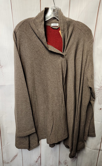 Pure Jill Women's Size XL Brown Cardigan