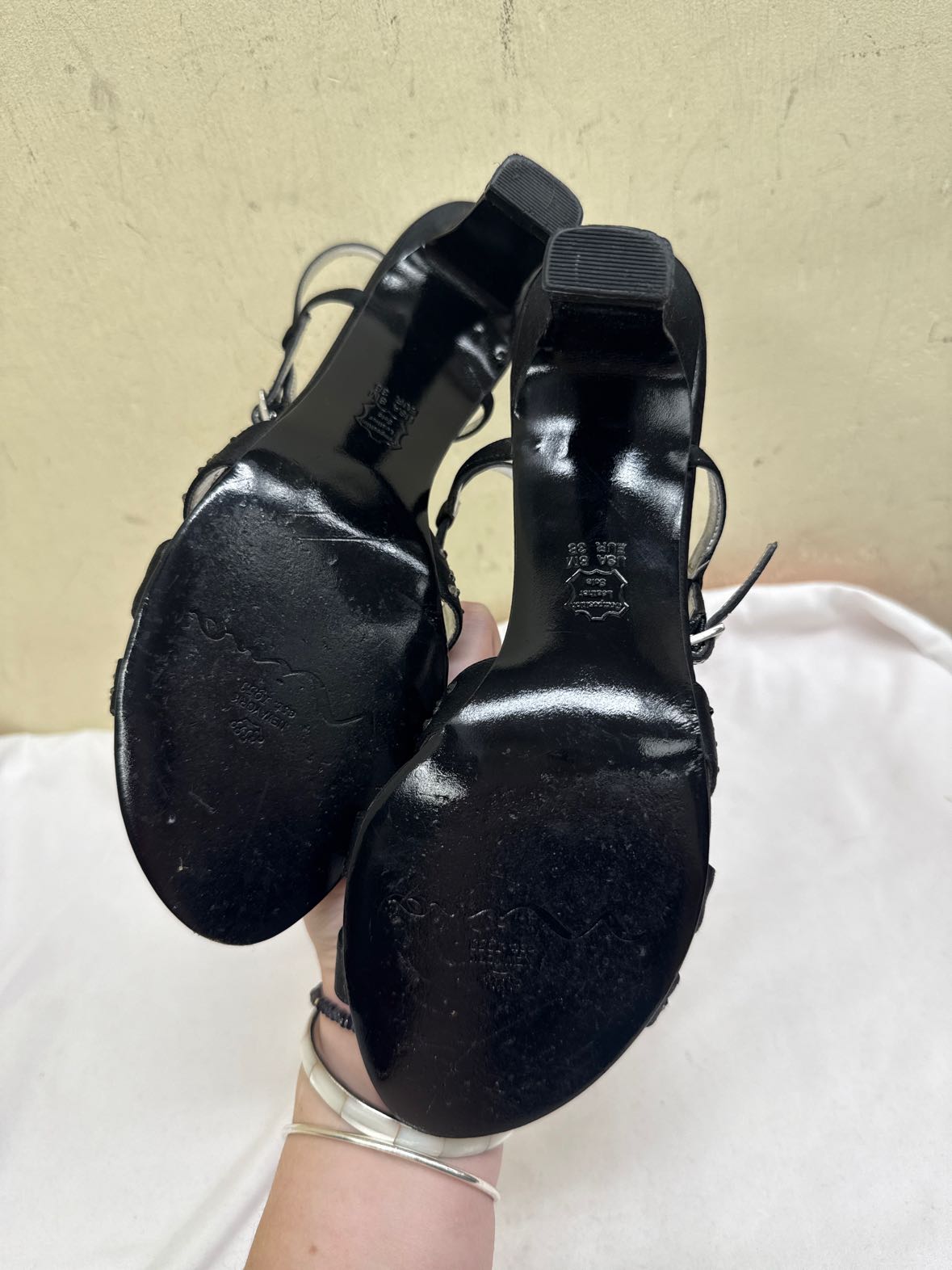 Nina Women's Size 8 Black Sandals Shoes