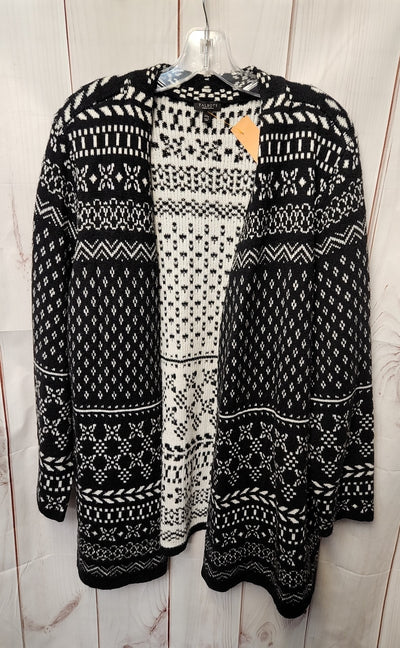 Talbots Women's Size 2X Petite Black & White Cardigan
