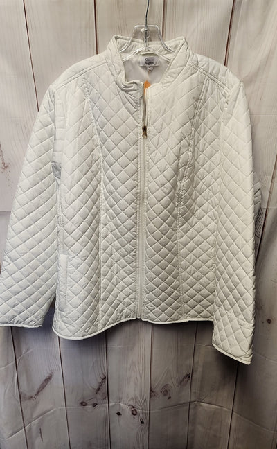 NWT Kim Rogers Women's Size 1X White Jacket