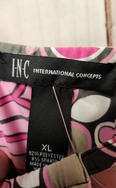 INC Women's Size XL Gray & Pink Dress
