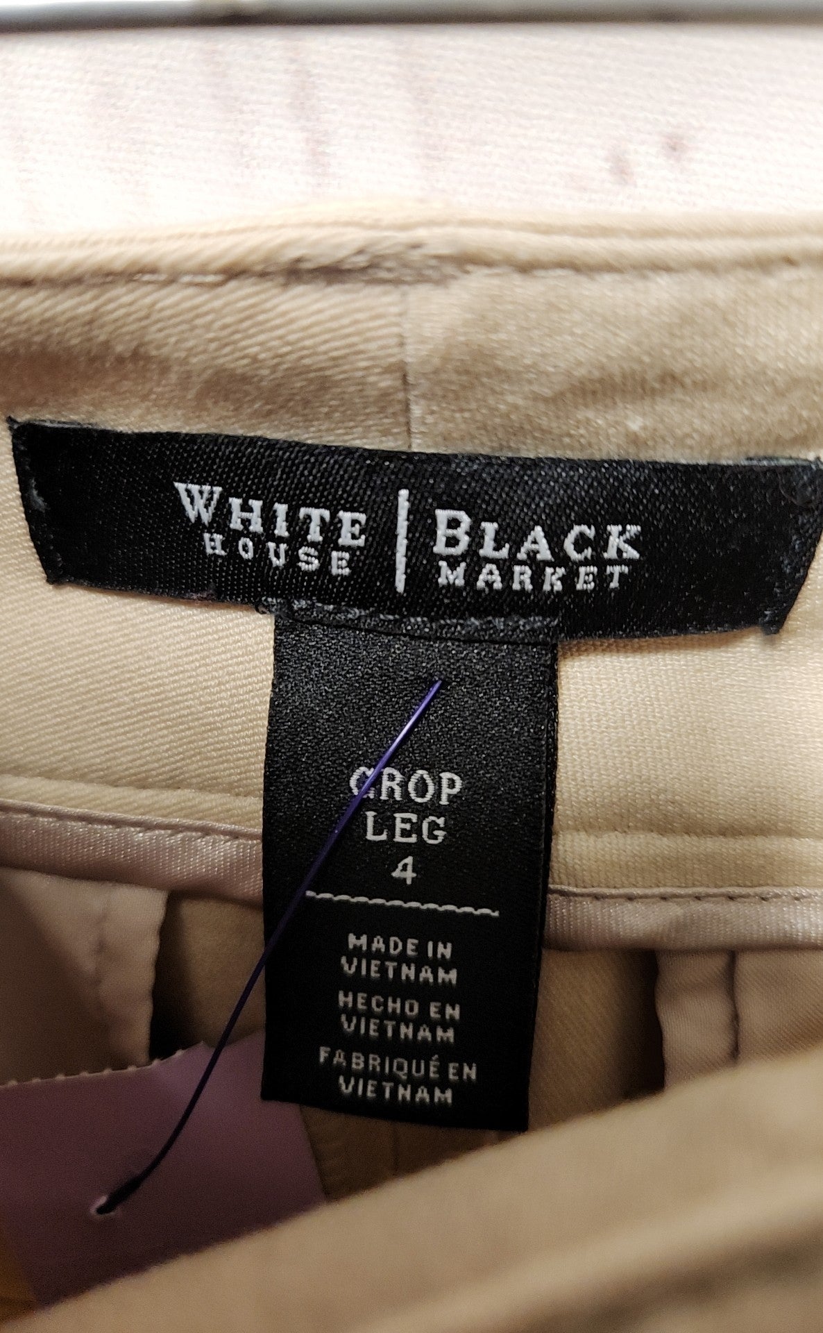 White House Black Market Women's Size 4 Beige Pants Crop Leg