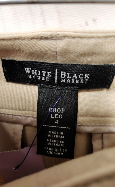 White House Black Market Women's Size 4 Beige Pants Crop Leg