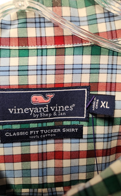Vineyard Vines Men's Size XL Blue & Green Shirt
