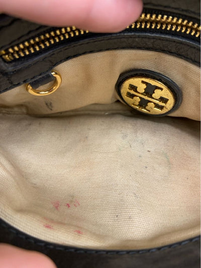 Tory Burch Black Leather Purse Bag AS IS - Stains