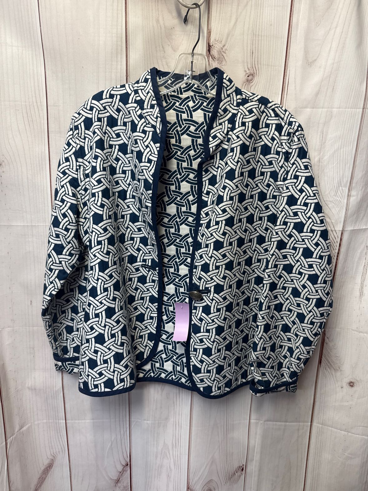 Trimtin Women's Size S White & Blue Reversible Jacket